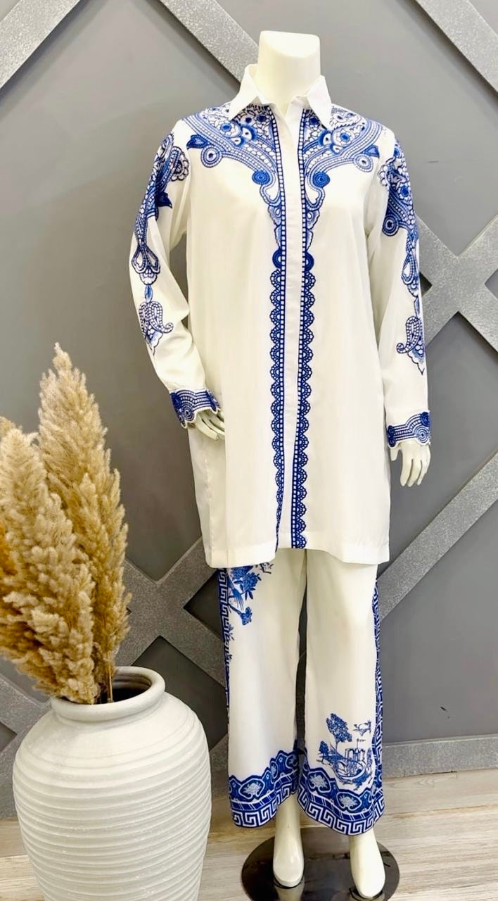 Blue sleek cordset